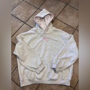 Prisana Bay Pink Bow Hoodie Large Romantic Fairycore Whimsigoth